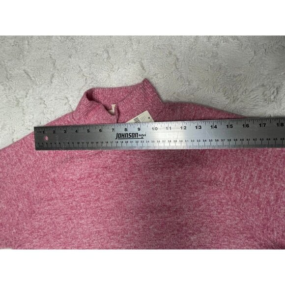 New Maeve by Anthropologie XS Raspberry Mock Neck Pullover Sweater Extended - Picture 6 of 9
